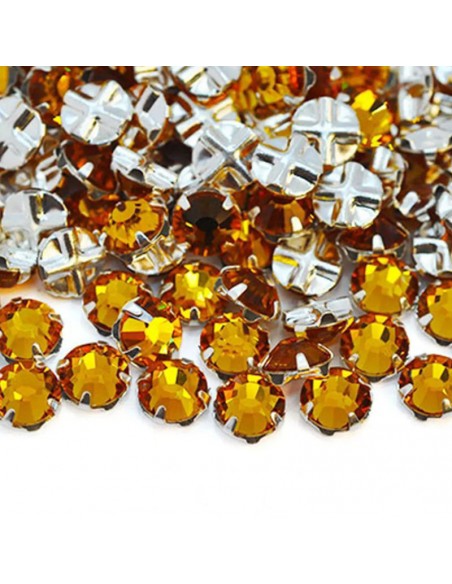 Rosetta GT Crystal ss 12 (mm 3,2) Topaz-Silver - 48PZ Rosetta GT Crystal ss 12 (mm 3,2) Topaz-Silver - 48PZ