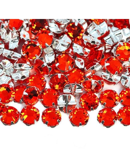 Roses GT Crystal ss 20 (mm 4,8) Hyacinth-Silver - 48PCS - Stones to be sewn with setting