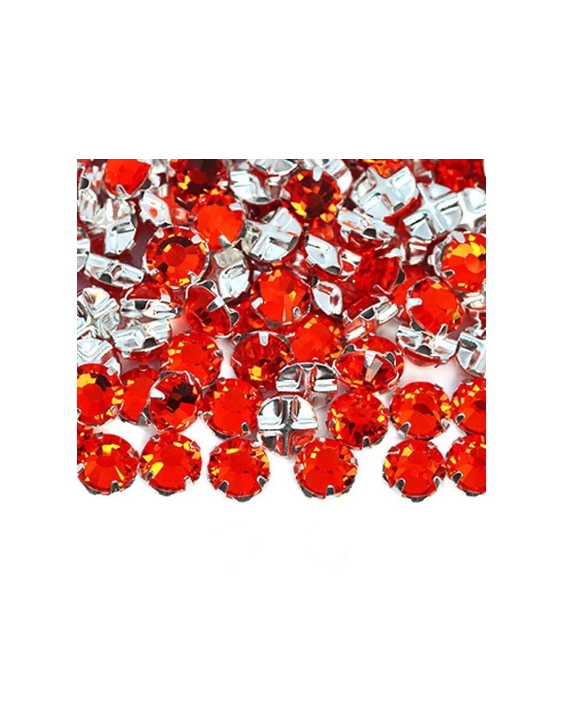 Roses GT Crystal ss 30 (mm 6,5) Hyacinth-Silver - 24PCS - Stones to be sewn with setting