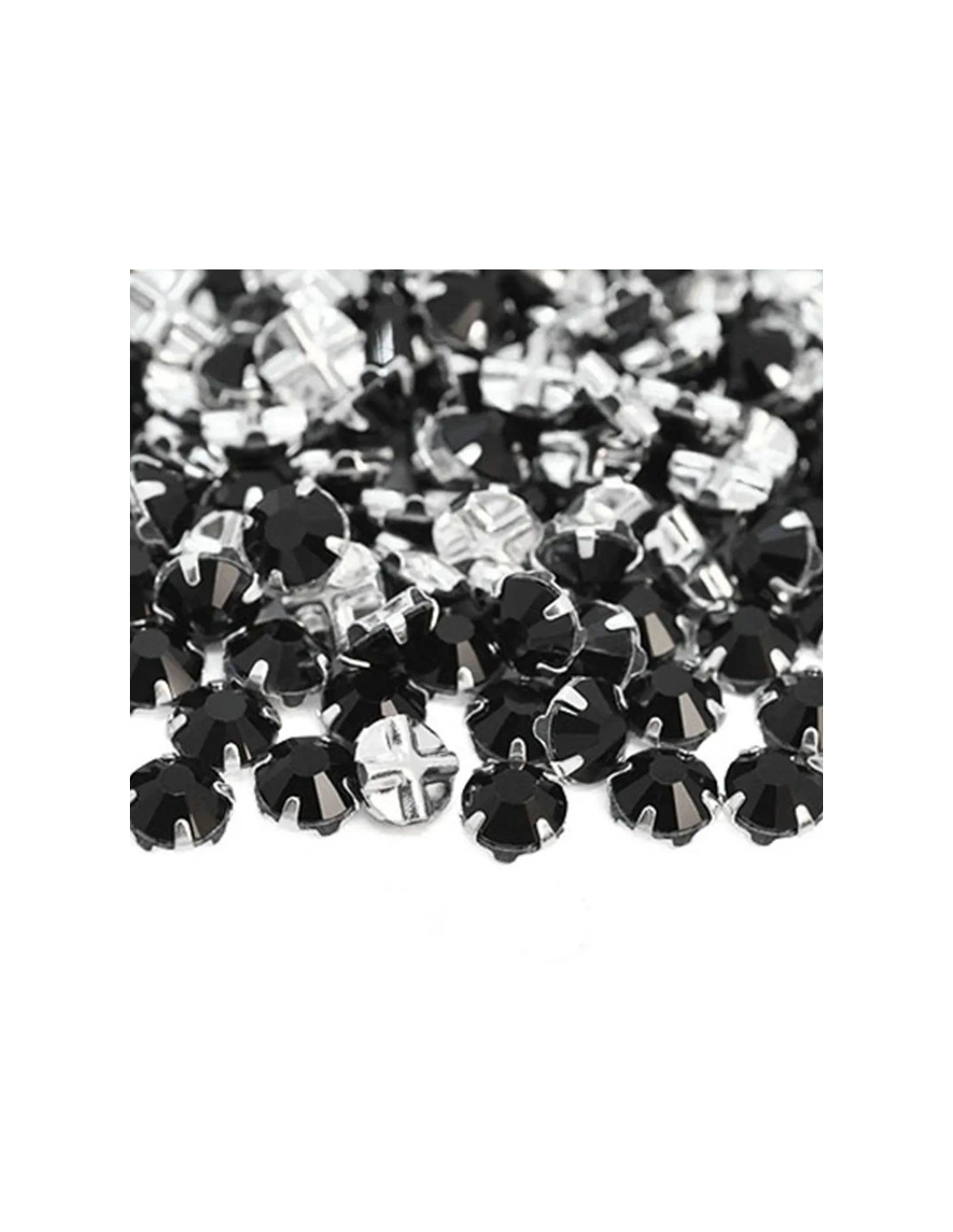 Roses GT Crystal ss 20 (mm 4,8) Jet-Silver - 48PCS - Stones to be sewn with setting