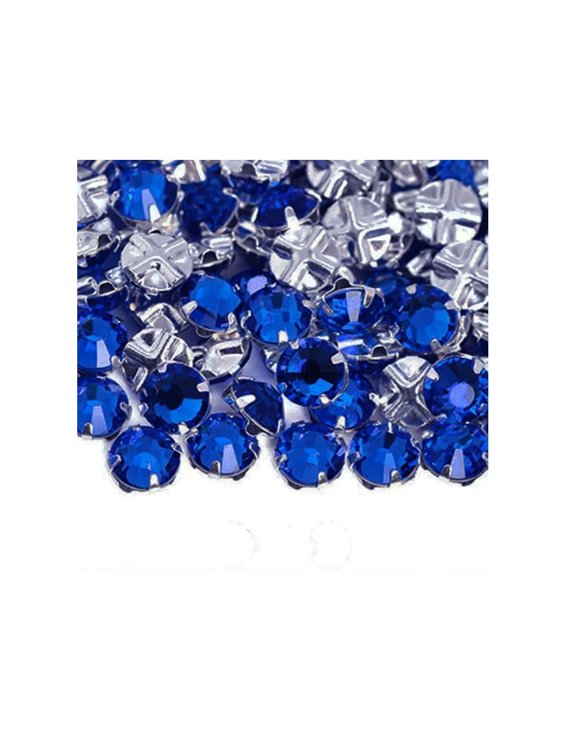 Roses GT Crystal ss 20 (mm 4,8)Sapphire-Silver - 48PCS - Stones to be sewn with setting