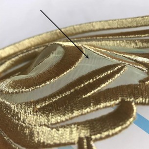 Applicazione in Tessuto ricamato Gold cm 50x18 - 1PA 2