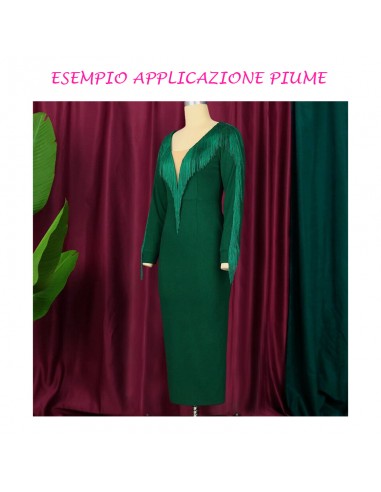 Frangia in tessuto  Tripolino cm 15 Verde - Pacco 1 mt. Frangia in tessuto  Tripolino cm 15 Verde - Pacco 1 mt.