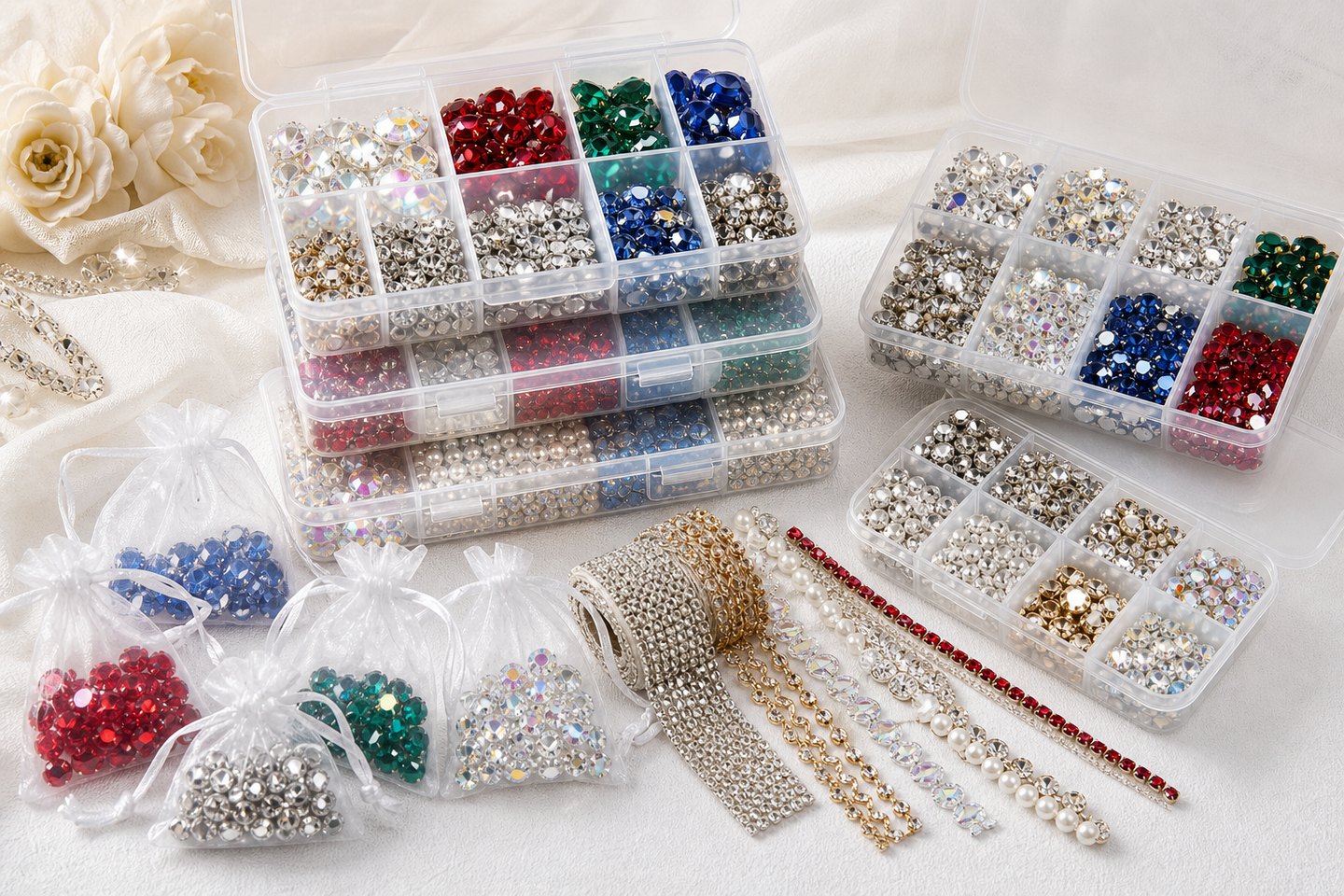 Offerte pack di strass, cristalli e componenti decorativi