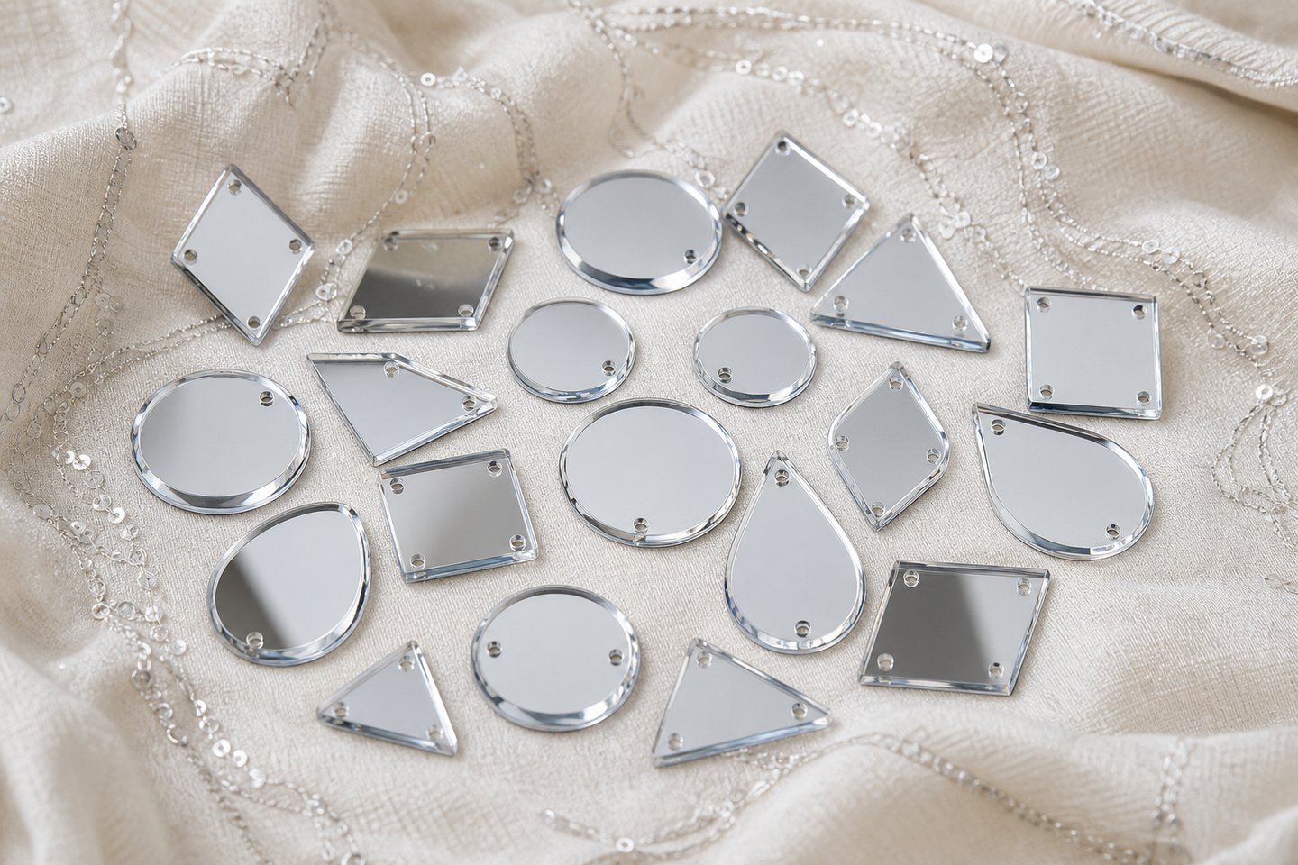 Specchietti da cucire in forme assortite
